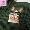 Smart Cat Cross Stitch Pattern PDF and JPG Embroidery Design