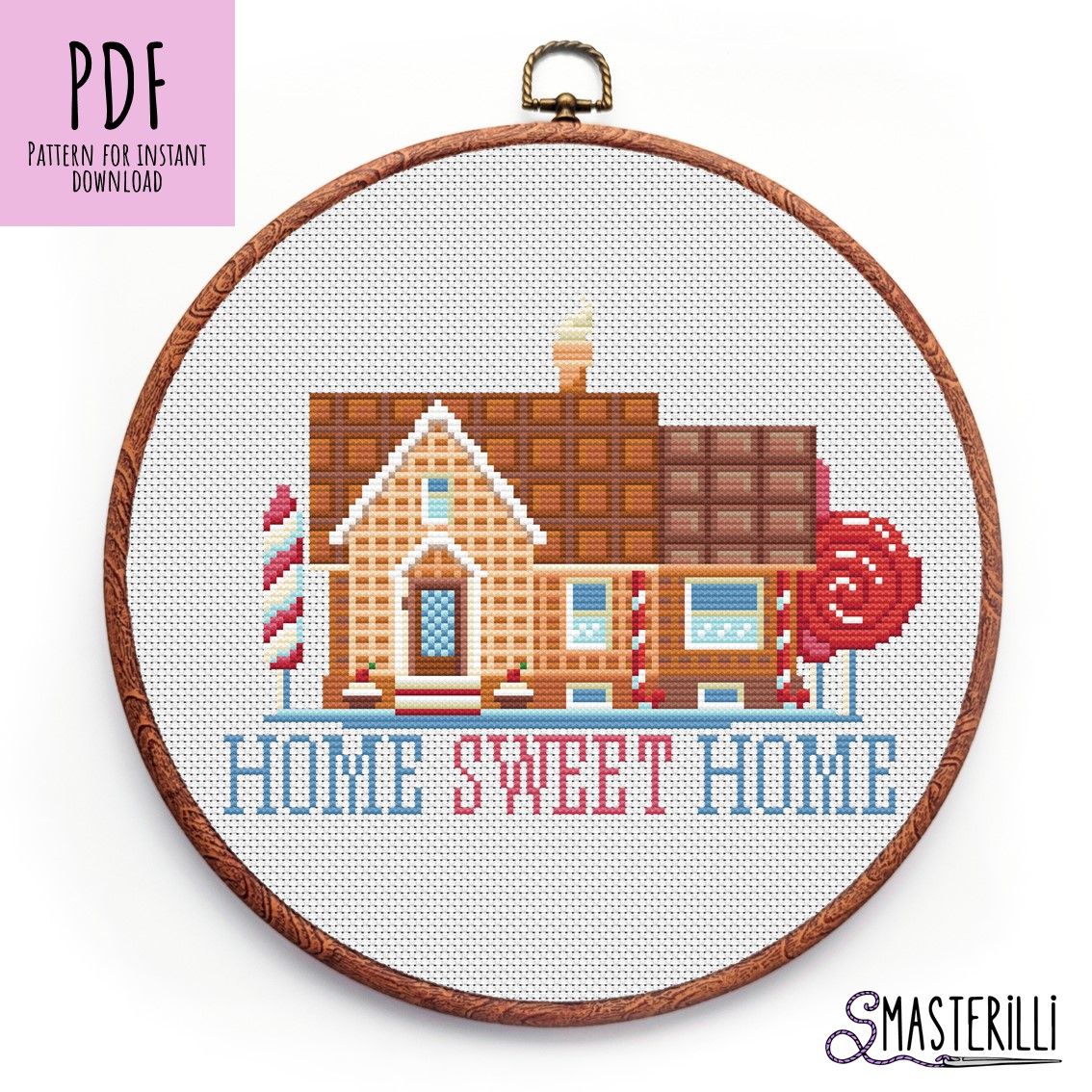 Modern Cross Stitch Pattern "Home Sweet Home" #1001