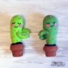 Felt cactus pattern & tutorial PDF for instant download. DIY felt cactus sewing pattern, easy stuffed felties for Valentine’s day gift. Two hugging cacti felt ornament for instant download. Pattern and tutorial by Smasterilli