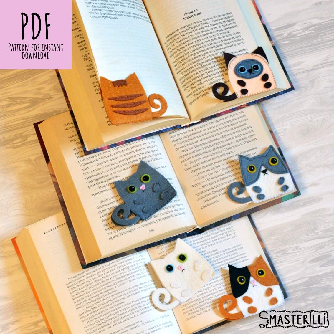 Make the perfect reading companion with these DIY Cat Felt Bookmarks Pattern PDF & Tutorial. Create 6 unique animal felt corner bookmarks that will make a great addition to any library.