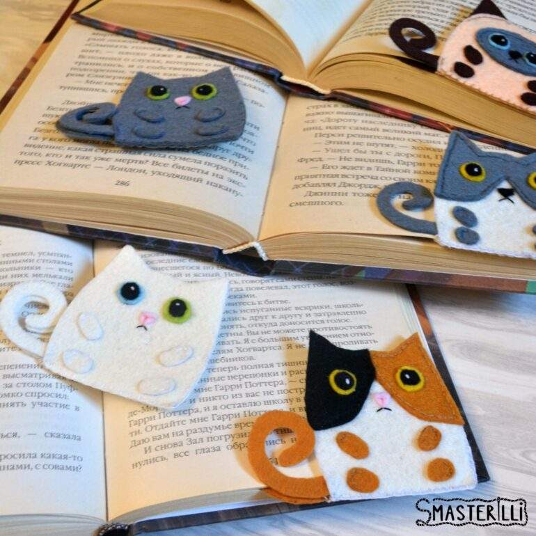 Brighten up your bookshelf with these adorable Cat Felt Bookmarks Pattern PDF & Tutorial. Create six unique animals felt corner bookmarks with this easy to follow tutorial.