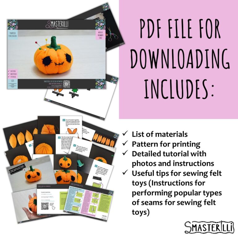 Create a DIY Felt Pumpkin - Halloween Gift Tutorial PDF